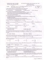 Đề thi thử đại học lần 5 môn vật lý khối phổ thông chuyên - đại học sư phạm Hà Nội pdf