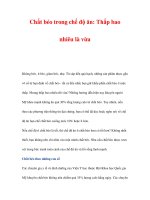 dinh dưỡng và thể lực - Chất béo trong chế độ ăn: Thấp bao nhiêu là vừa pot