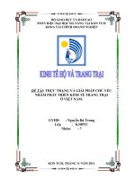 thực trạng và giải pháp chủ yếu nhằm phát triển kinh tế trang trại ở việt nam