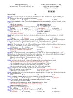 Trường THPT chuyên Huỳnh Mẫn Đạt - đề thi sinh học 10 căn bản (đề số 481) doc