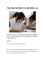 Mẹo làm bài kiểm tra đạt điểm cao doc