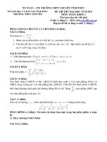 ĐỀ THI THỬ ĐẠI HỌC MÔN TOÁN KHÔI A NĂM 2011 TRƯỜNG THPT CHUYÊN VĨNH PHÚC potx
