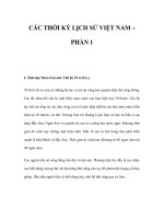 CÁC THỜI KỲ LỊCH SỬ VIỆT NAM – PHẦN 1 doc
