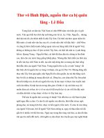 Thơ võ Bình Định, nguồn thơ ca bị quên lãng - Lê Đẩu potx