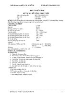 ĐỒ ÁN MÔN HỌC KẾT CẤU BÊ TÔNG CỐT THÉP CẦU ĐƯỜNG, VÕ NHỰT GIANG