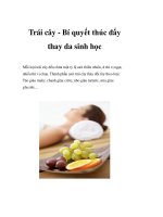 Trái cây - Bí quyết thúc đẩy thay da sinh học doc