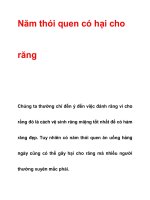 Năm thói quen có hại cho răng pdf