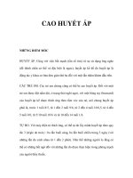 CAO HUYẾT ÁPNHỮNG ĐIỂM MỐC HUYẾT ÁP doc