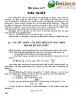 Tài liệu ôn toán - Chuyên đề 9 - Xác Suất ppsx