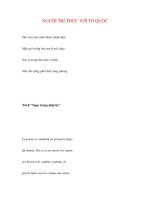 Thân phận trí thức - NGƯỜI TRÍ THỨC VỚI TỔ QUỐC ppt