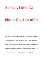 Sự nguy hiểm của biến chứng bàn chân ppt