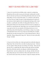 MỘT VÀI NGUYÊN TẮC LÀM VIỆC potx