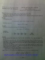 Đề thi thử đại học môn toán năm 2011 trường ĐH KHTN pps