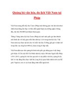 Quảng bá văn hóa, du lịch Việt Nam tại Pháp pdf