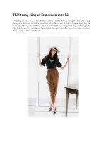 Thời trang công sở làm duyên mùa hè pot