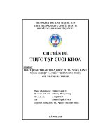 Hoạt động thanh toán quốc tế tại ngân hàng nông nghiệp và phát triển nông thôn chi nhánh Hà Thành