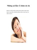 Những sai lầm về chăm sóc da pdf