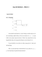 ĐẠI SỐ BOOLE – PHẦN 3 doc