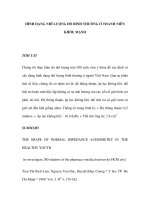 HÌNH DẠNG NHĨ LƯỢNG ÐỒ BÌNH THƯỜNG Ở THANH NIÊN KHỎE MẠNH potx