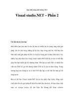 Lập trình trong môi trường .NET - Visual studio.NET – Phần 2 pot
