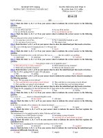 Trường THPT chuyên Huỳnh Mẫn Đạt - đề thi anh văn 10 căn bản (đề số 535) doc