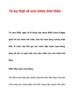 10 sự thật về sức khỏe tinh thần pps