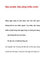 Say cà phê, hãy uống nhiều nước pps