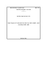thực trạng tử vong do ung thư tại thừa thiên – huế giai đoạn 2005  2009