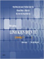 Bài giảng: Linh kiện điện tử - chương 3 docx