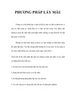 PHƯƠNG PHÁP LẤY MẪU potx