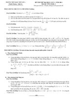 ĐỀ THI THỬ ĐẠI HỌC LẦN 2 - NĂM 2011 MÔN TOÁN TRƯỜNG THPT ĐẶNG THÚC HỨA ppsx