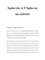 Nguồn Gốc và Ý Nghĩa của tên SÀIGÒN pot