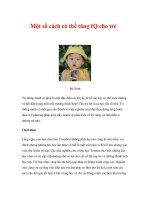 Một số cách có thể tăng IQ cho trẻ doc