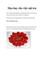 Mẹo hay cho việc nội trợ doc