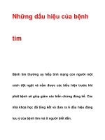 Những dấu hiệu của bệnh tim potx