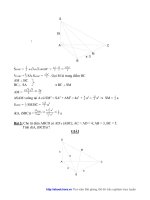 Bài tập thể tích khối đa diện khối cầu, khối trụ, khối nón - phần 4 pptx