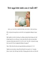 Trở ngại khi sinh con ở tuổi 40? pdf