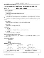 Chủ đề 4: PHƯƠNG TRÌNH & HỆ PHƯƠNG TRÌNH TIẾT 16, 17 doc