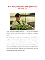 Khả năng chống chọi bệnh tật thần kỳ của thực vật pdf
