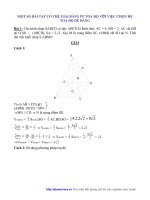 Bài tập thể tích khối đa diện khối cầu, khối trụ, khối nón - phần 3 ppsx