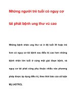 Những người trẻ tuổi có nguy cơ tái phát bệnh ung thư vú cao ppsx