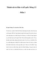 Thành-cát-tư Hãn và đế quốc Mông Cổ - Phần 3 pdf