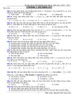 Tài liệu ôn thi Tốt Nghiệp môn Vật lý năm 2010 - 2011 - DAO ĐỘNG CƠ ppt