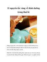 11 nguyên tắc vàng về dinh dưỡng trong thai kì ppt