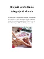 Bí quyết sở hữu làn da trắng mịn từ vitamin potx