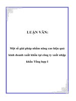 một số giải pháp nhằm nâng cao hiệu quả kinh doanh xuất khẩu tại công ty xuất nhập khẩu tổng hợp i