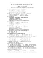 đề cương ôn thi sinh học 12