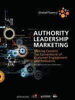 Authority leadership marketing making content the cornerstone of customer engagement and relevance