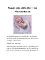 Nguyên nhân khiếm khuyết tim bẩm sinh thai nhi ppsx