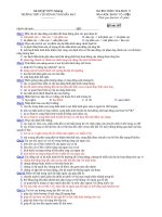Trường THPT chuyên Huỳnh Mẫn Đạt - đề thi sinh học 11 căn bản (đề số 567) doc